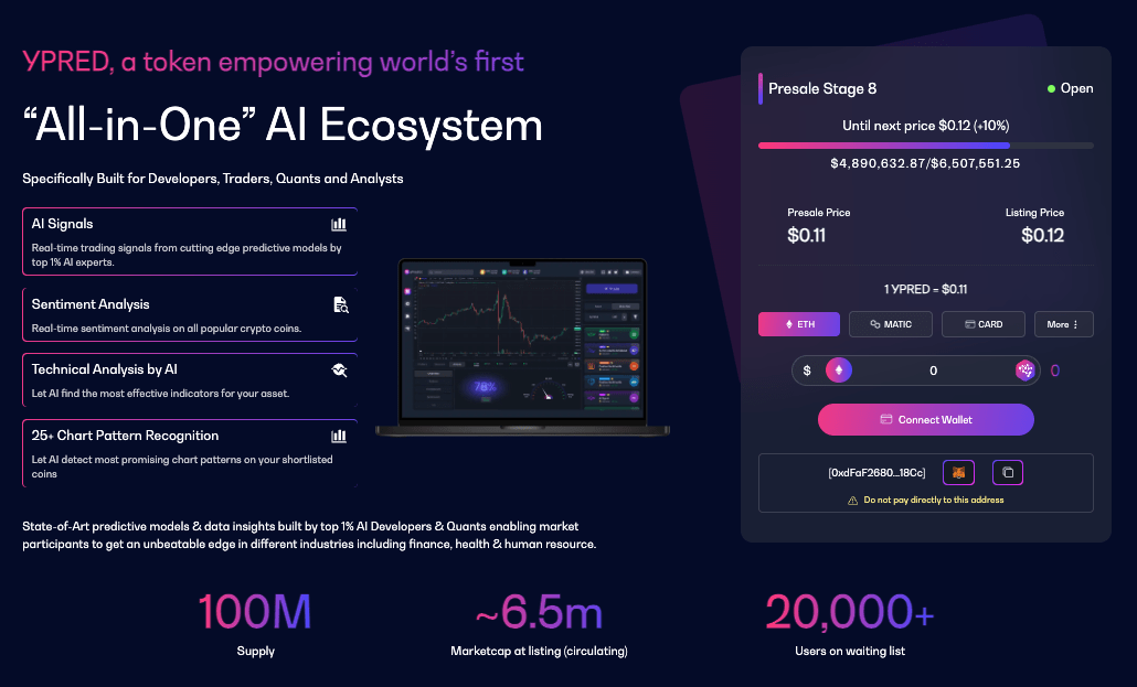 Crypto AI project raises nearly $5m in presale - 3