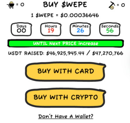 Buy $WEPE presale